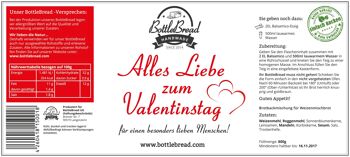 BottleBread "Happy Valentine's Day" mélange à pâtisserie Mélange à pain dans une bouteille en verre Cadeau pour la Saint-Valentin Cadeau de la Saint-Valentin 2