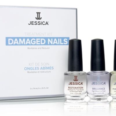 Kit de solutions pour les ongles endommagé