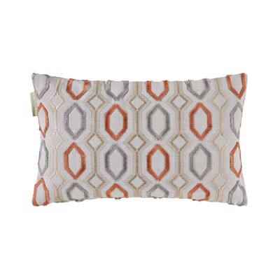 Cushion cover BARTOLO Gray and Orange 28x47 cm