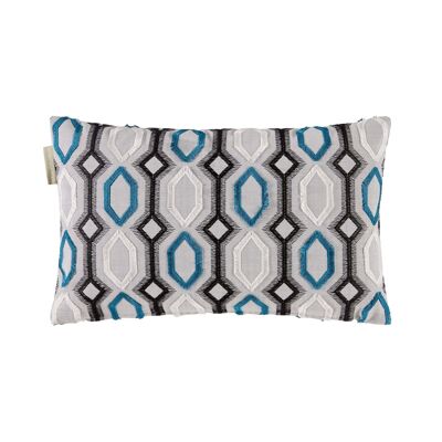 Cushion cover BARTOLO Gray and turquoise 28x47 cm