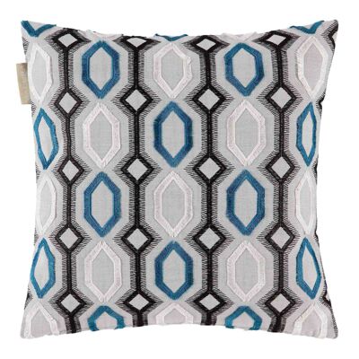 Cushion cover BARTOLO Gray and turquoise 40x40 cm