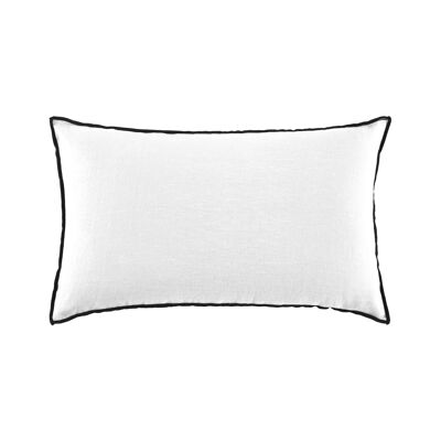 Cushion cover CARLINA White and black bourdon 28x47 cm