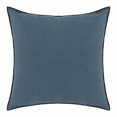 Enveloppe de coussin CARLINA Bleu vert et bourdon noir 85x85 cm