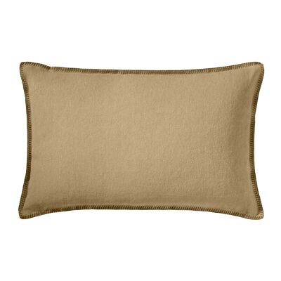 Fodera per cuscino NINO Rye beige e festone 45x70 cm