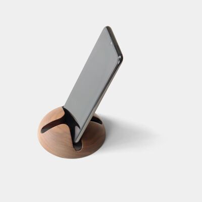 BUTTON | phone stand made of walnut wood