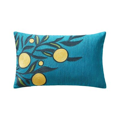 Cushion cover CITRUS Dark turquoise blue 28x47 cm
