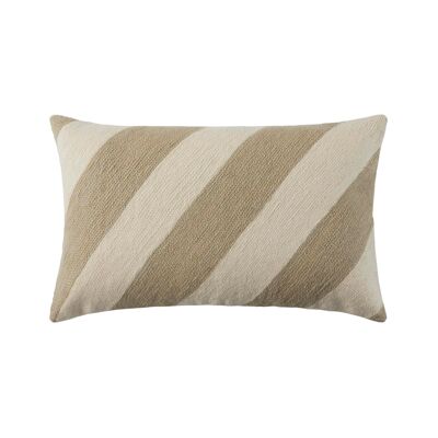 Cushion cover DIAGO Natural and taupe 28x47 cm