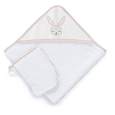 Sortie de bain & g 100% cot brod cute rabbit multicolor