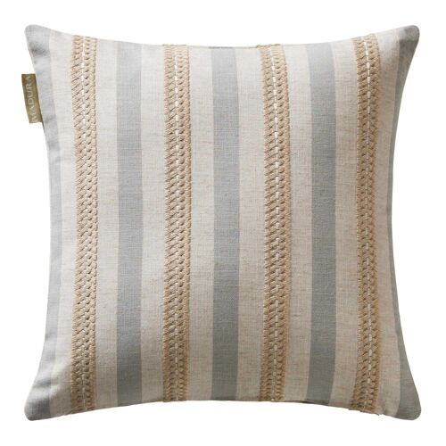 Enveloppe de coussin FELICIE Naturel et bleu 40x40 cm