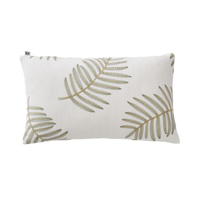FILICO cushion cover Natural and green 28x47 cm