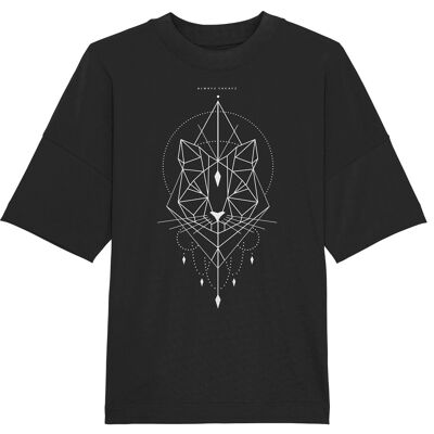 THE CAT - Organic Oversize Shirt UNISEX - Black