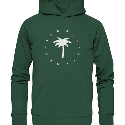 THE PALM - Organic Hoodie UNISEX - Bottle Green