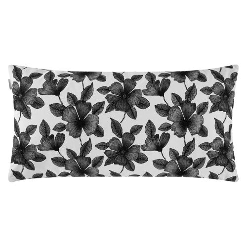 Enveloppe de coussin ORNELLA Blanc et noir 55x110 cm