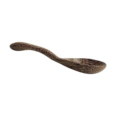 Curved Serving Spoon, Coconut Wood, 28x7cm