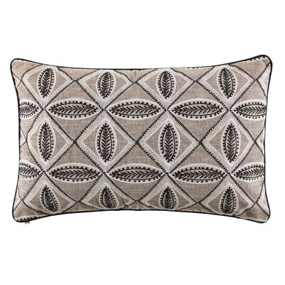 Cushion cover PABLO Natural and black 45x70 cm
