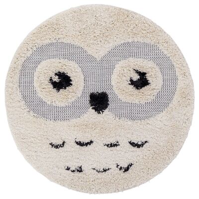 Owl round rug