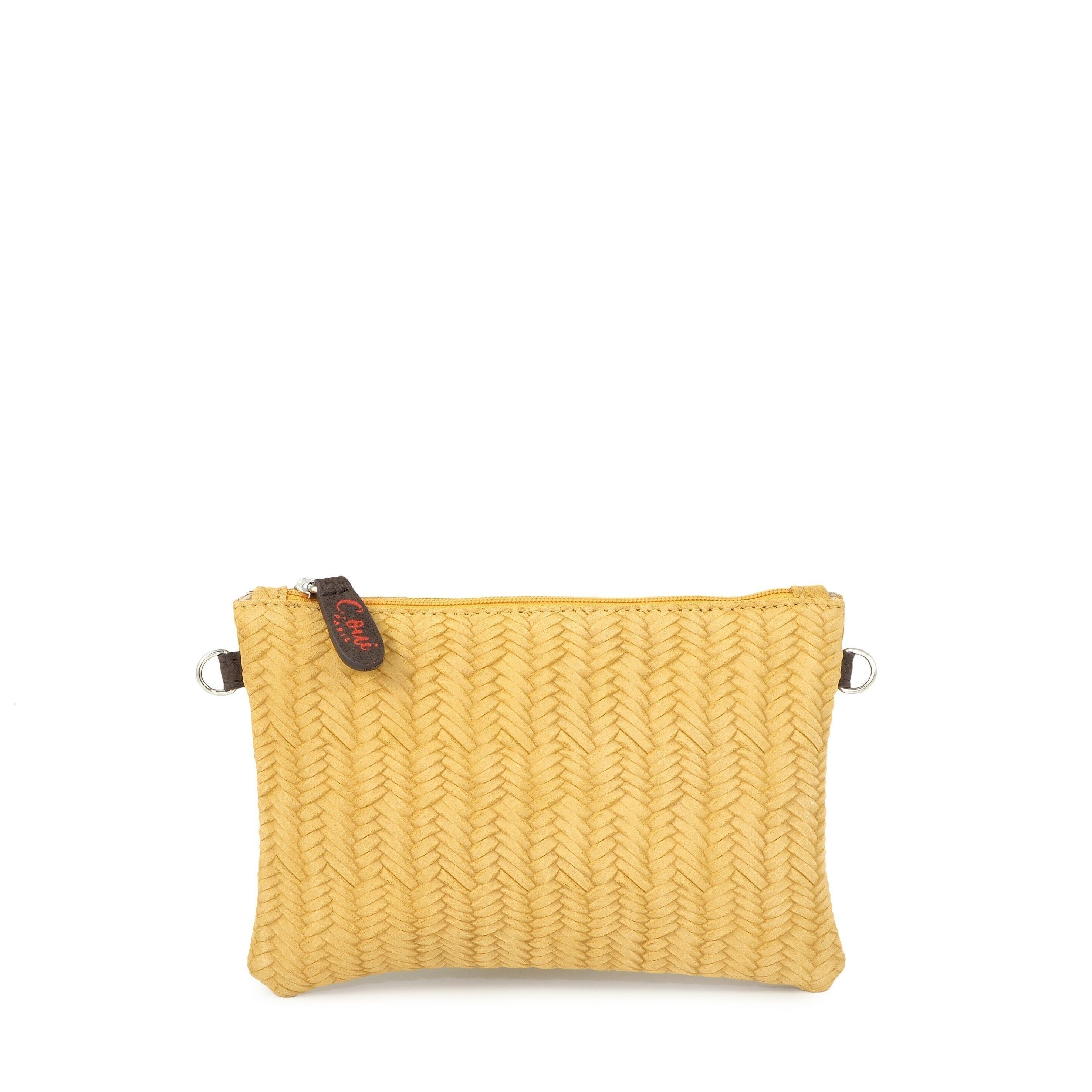 Portarotolo in pelle cangiante BAMBOU 38 giallo paglierino