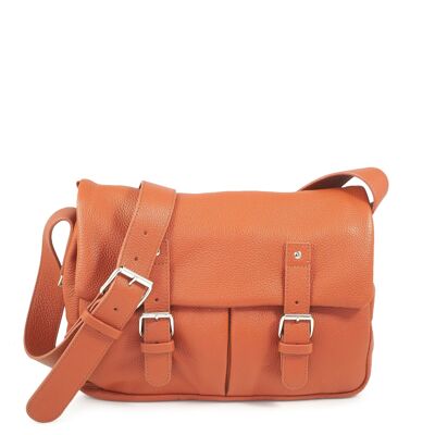 Bolso bandolera de piel granulada BONN 02 Ecureuil