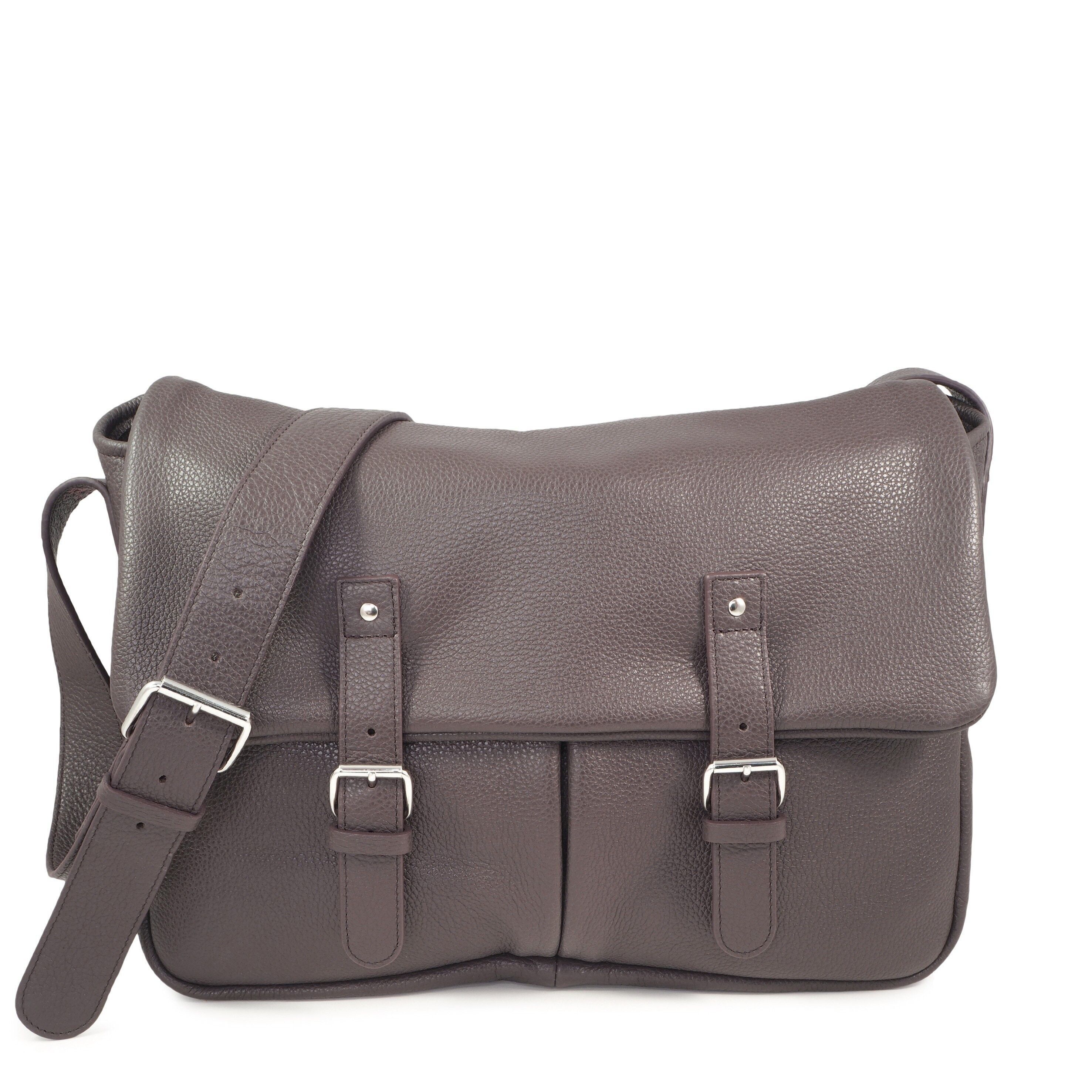 Borsa messenger in pelle martellata BONN 13 MARRONE - taglia L