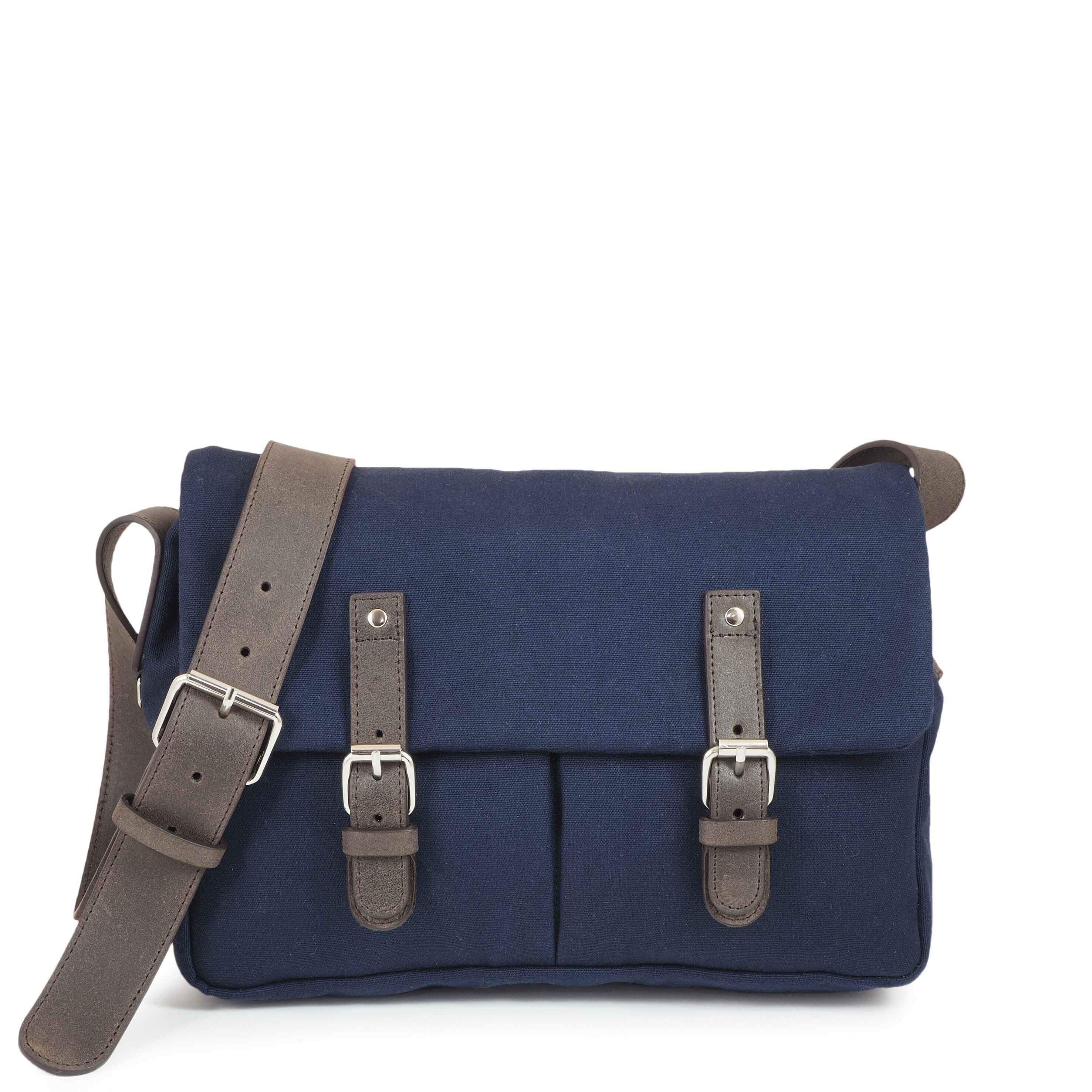 Buy wholesale Messenger bag in canvas and leather medium size