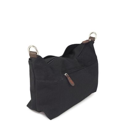 Bolso bandolera BRUSSELS 75 de lona negra