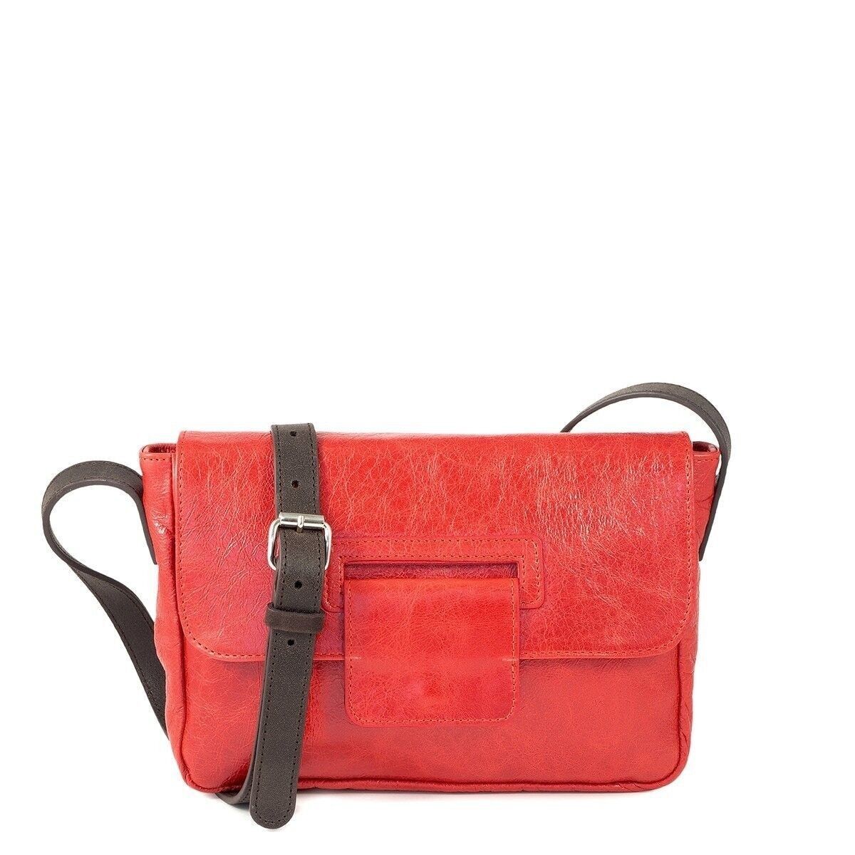 Borsa a spalla CAMDEN 54 in pelle martellata rossa