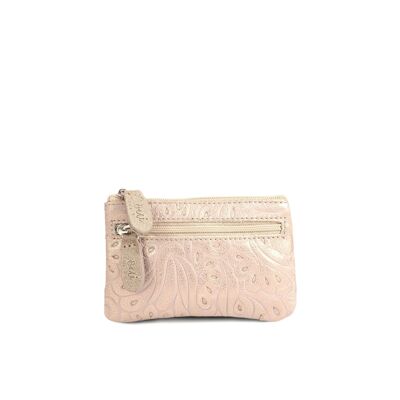 Monedero CANNES 105 - 2 cremalleras rosa rubor