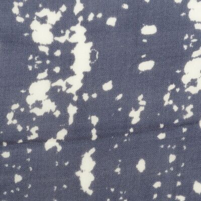 Etole laine fine imprimé bicolore JAPON gris