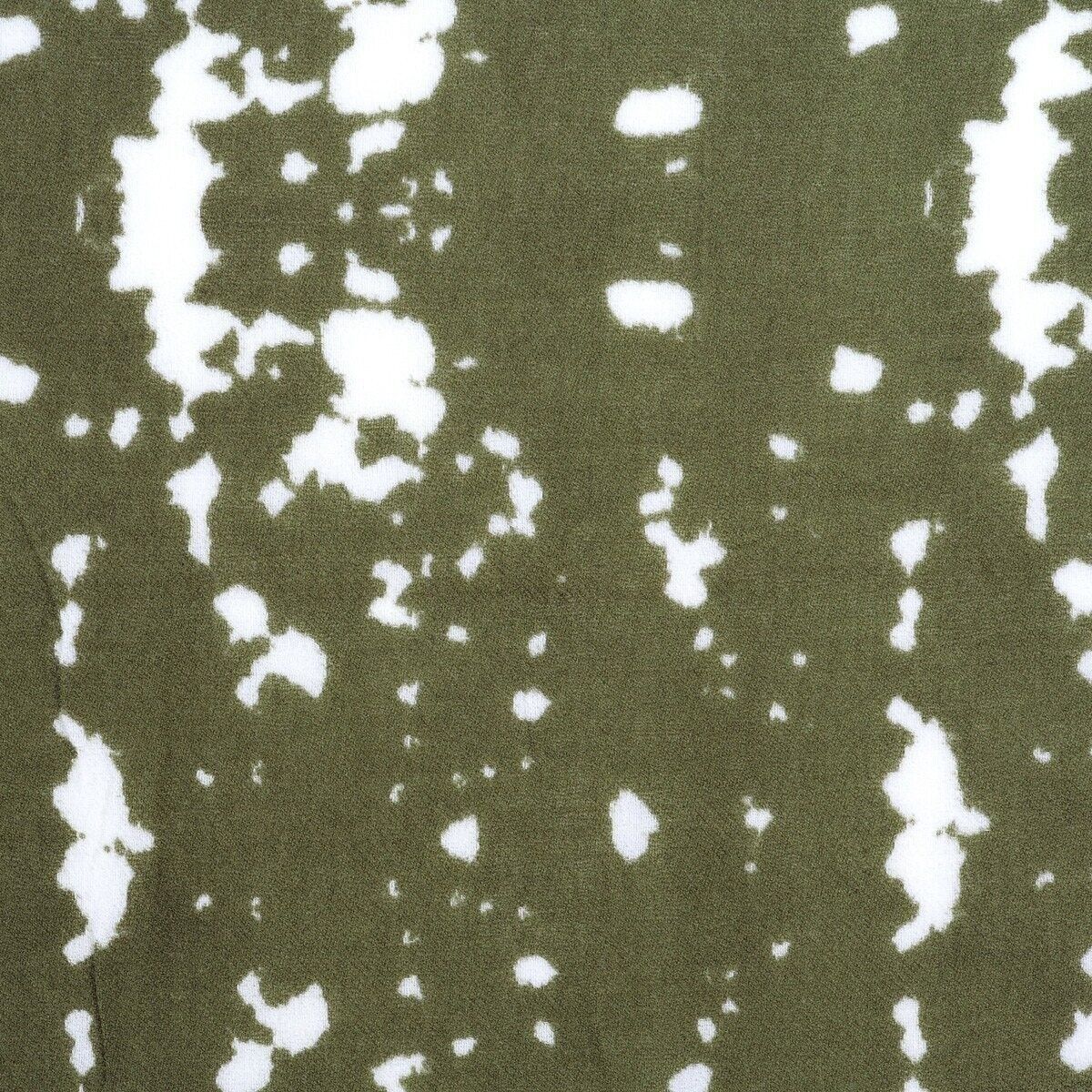 Feiner Wollschal mit olivfarbenem Japan-Muster