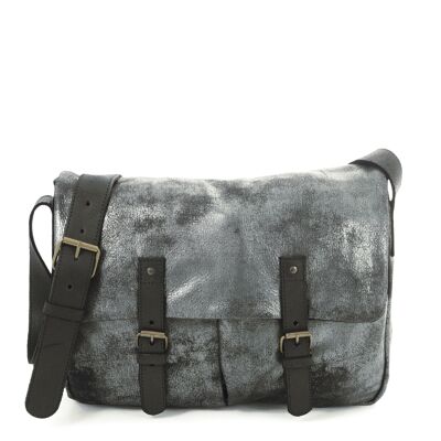 Sac besace GLASGOW 13 -Large gris