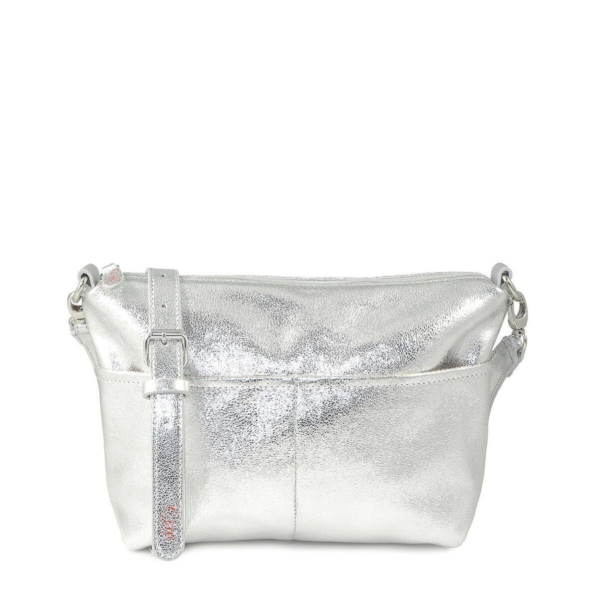 IBIZA 77XS borsa a tracolla in pelle argento argento