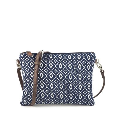 Bolsito SAHARA 28 de jacquard azul índigo