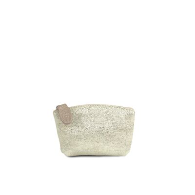 Cartera berlingot de piel beige platino SHANGHAI 101
