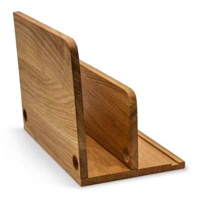 Maestro - organizer + charging station made of oak for tablets, smartphones, books, letters and much more. - Oak untreated
