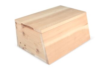 Boîte à pain Boîte à pain - Brex - en bois massif avec planche à découper intégrée - pin non traité 1