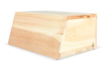 Boîte à pain Boîte à pain - Brex - en bois massif avec planche à découper intégrée - pin non traité 2