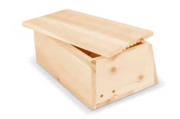 Boîte à pain Boîte à pain - Brex - en bois massif avec planche à découper intégrée - pin non traité 3
