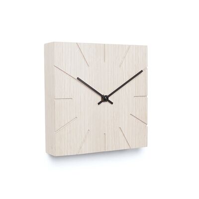 Beam - table/wall clock with radio controlled movement - whitewashed oak