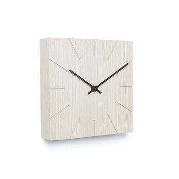 Beam - horloge de table/murale avec mouvement radio-piloté - chêne blanchi 1