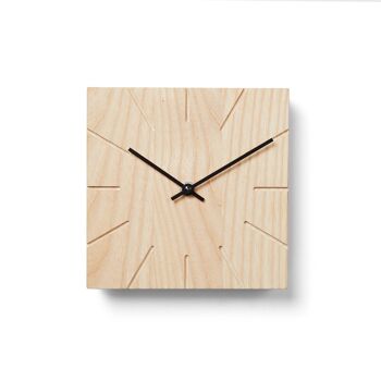 Beam - horloge de table/murale avec mouvement radio-piloté - chêne blanchi 4