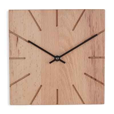Beam - table/wall clock with radio clockwork - oiled beech