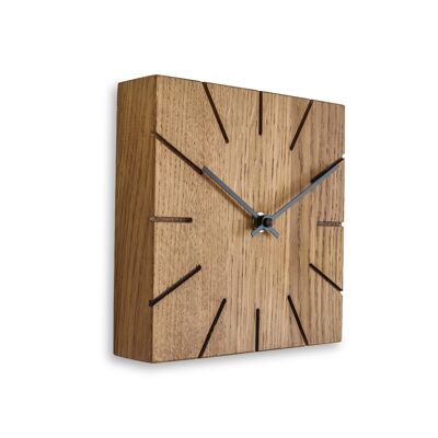 Beam - table/wall clock with radio controlled movement - smoked oak