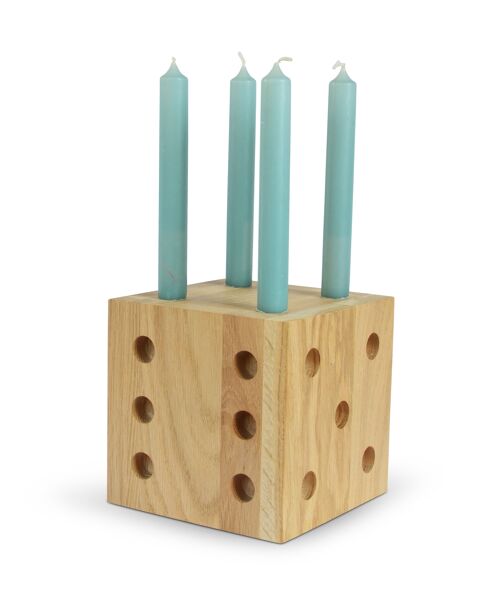 Kerzenwürfel Dice - Kerzenständer Kerzenhalter aus Holz von Natuhr für Geburtstage Geburtstagskranz aus Massivholz