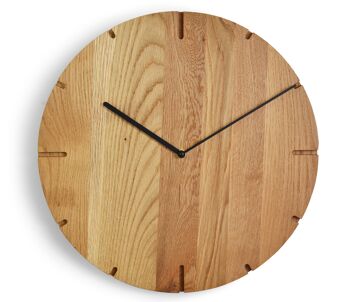 Loft - Horloge murale en bois XL en bois massif - chêne huilé 1