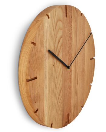 Loft - Horloge murale en bois XL en bois massif - chêne huilé 3