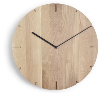 Loft - Horloge murale en bois XL en bois massif - chêne non traité 1