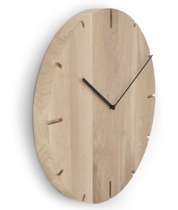 Loft - Horloge murale en bois XL en bois massif - chêne non traité 2