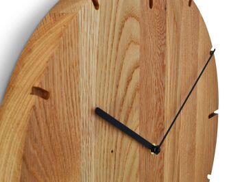 Loft - Horloge murale en bois XL en bois massif - chêne non traité 4