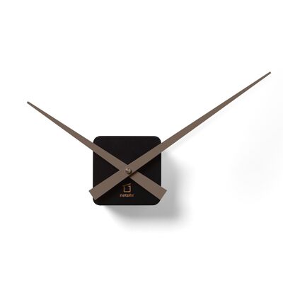 Wall Clock/Hand Clock Minor NatuhrⓇ - Black - Brown Grey