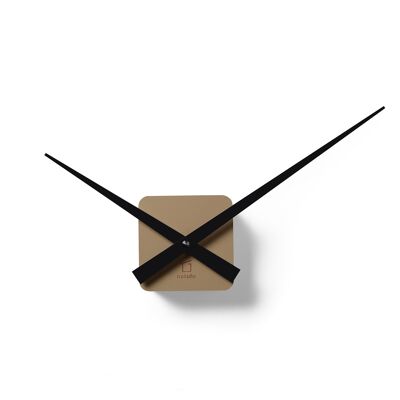 Wall Clock/Hand Clock Minor NatuhrⓇ - Caffelatte - Black
